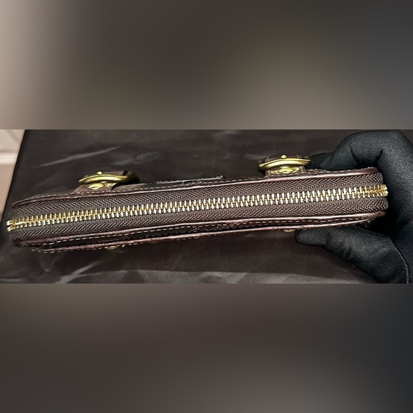 Coach Est. 1941 Rare Zoe Double Buckle Patchwork Leather Long Wallet EUC - Picture 7 of 16